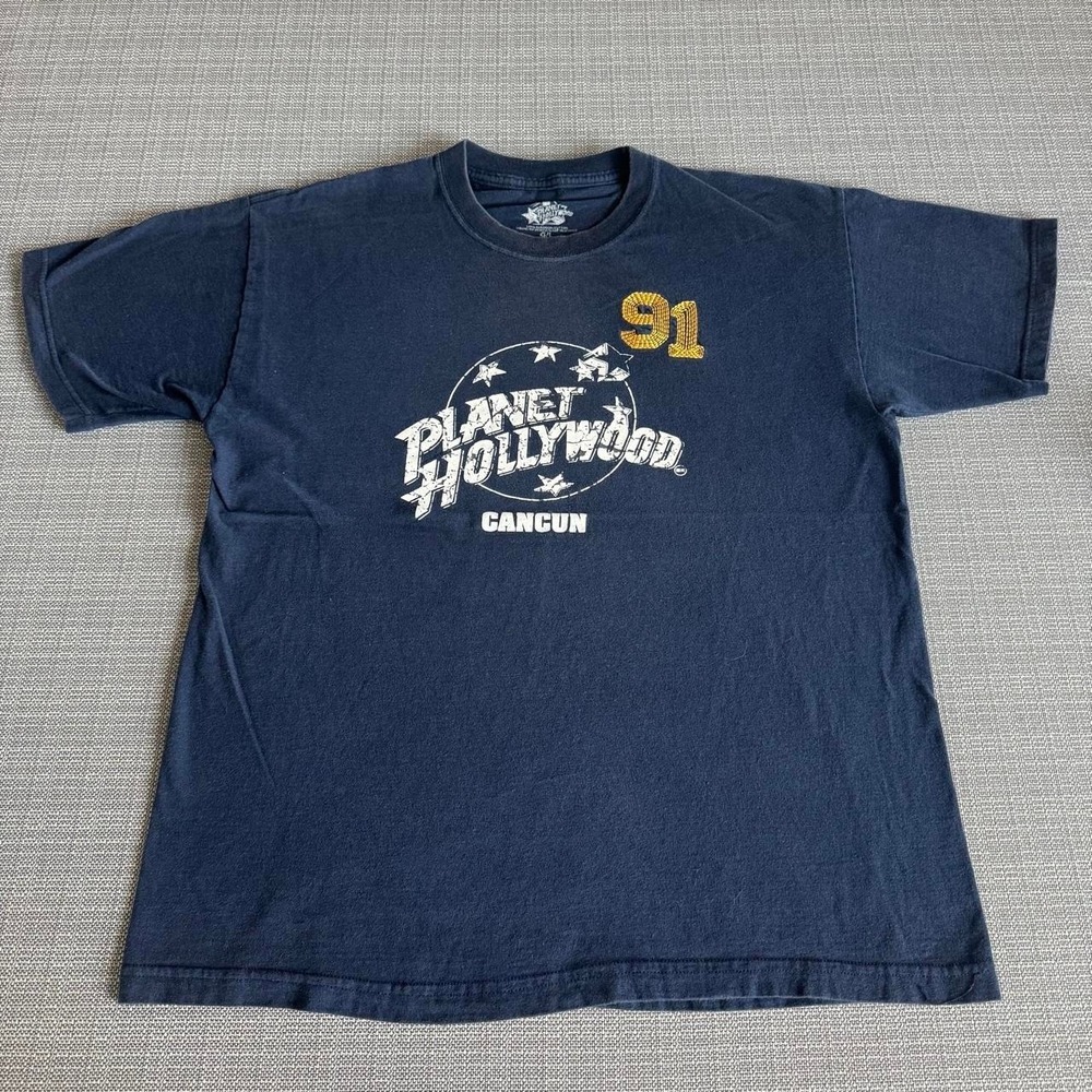Planet Hollywood Cancun 91 Cotton Mens T-Shirt Size L